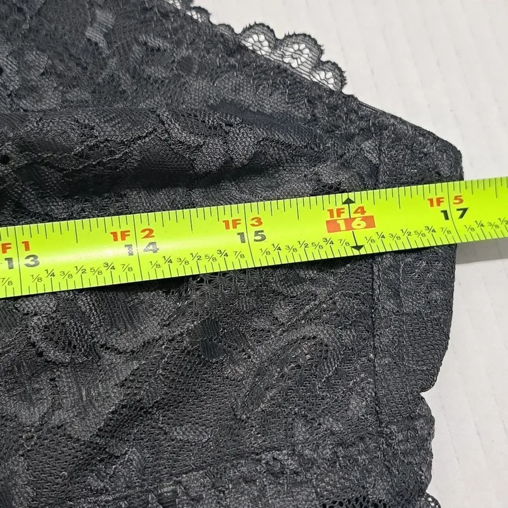 Savage X Fenty Floral Lace Bralette Racerback Pink/ Black Bra 1X NWT